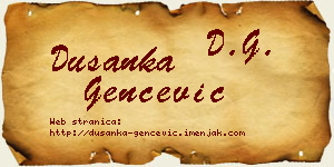 Dušanka Genčević vizit kartica
